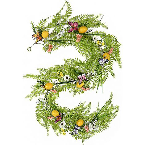 Guirlande Citron Artificielle 2m, Décoration Murale pour Porte et Fenêtre, Ornement Floral Automne Hiver (1/3)