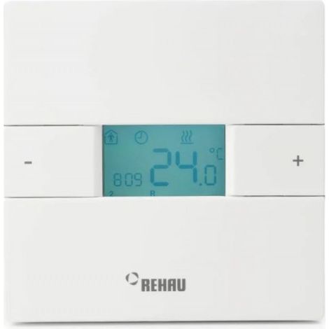 Rehau – Thermostat d'ambiance NEA 230V – Écran LCD rétro-éclairé – Programmation simple – Sécurité enfants – Pour chauffage par le sol (1/2)