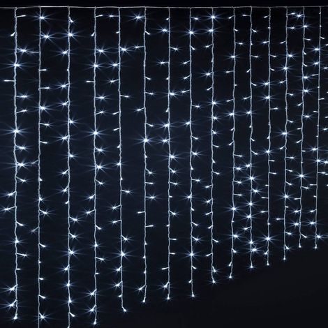 800 LED 4m di luce di facciata con timer per esterni bianco freddo - Feeric lights & christmas