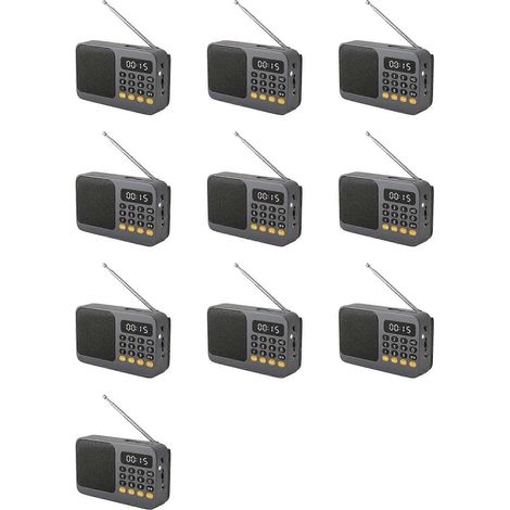 10X Radio FM Radio DAB Portable Petite Radio d'Urgence Rechargeable Radioamateur Bluetooth Mini Enceinte Musique Vintage MP3 A (1/3)