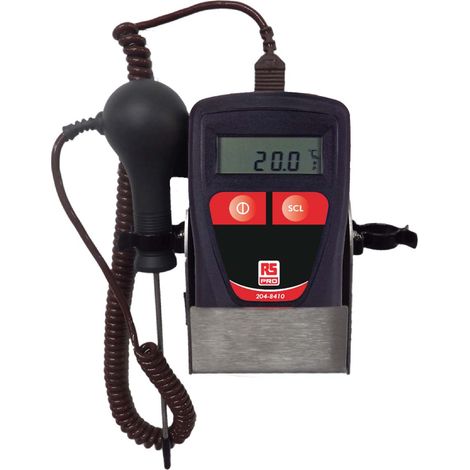 Thermomètre numérique RS PRO, 1 voie de mesure pour E, J, K, N, R, S, T ( Prix pour 1 ) (1/2)