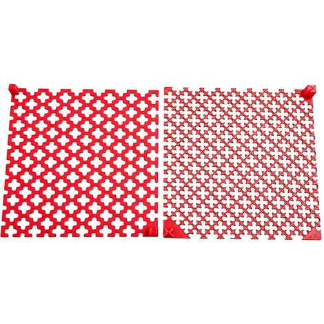 Règle pour peinture diamant lot de 2 outil d'alignement pour peinture diamant à points ronds et carrés violet et rouge vif (1/5)