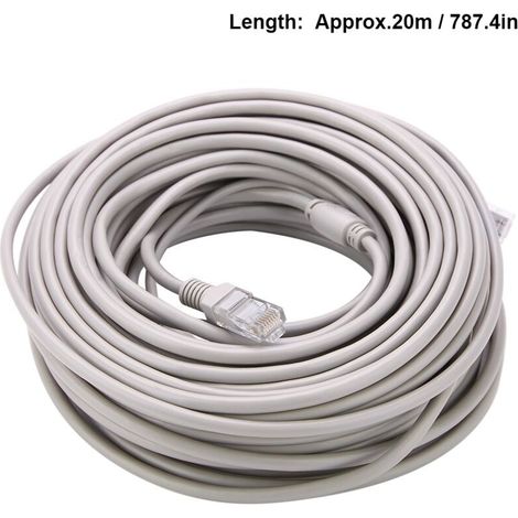 Câble de vidéosurveillance Ethernet RJ45 – Alimentation DC 5M/10M/15M/20M – Compatible caméras IP et systèmes NVR 10Mbps/100Mbps - 10Mbps100Mbps (1/5)