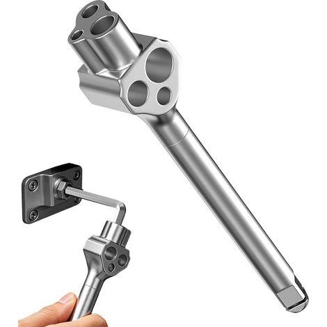 Poignée Auxiliaire De Clé Hexagonale Levier Ergonomique Et Équipement De Barre D'Assistance Hexagonale Pour Mécaniciens Techniciens Auto Espaces Restreints Réparation Compartiment (1/5)