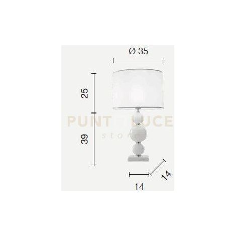 LUME GRANDE TEBE TRASPARENTE E ORO 1 LUCE ATTACCO E27 D.35CM