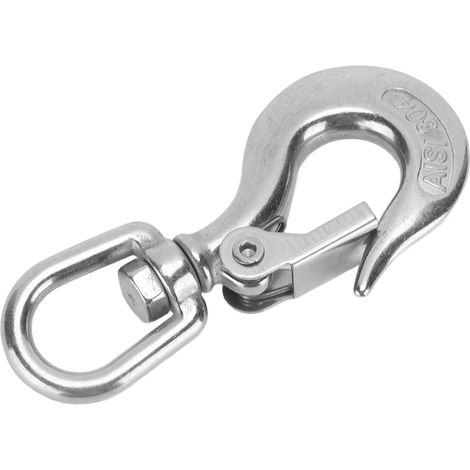 Crochet de levage pivotant en acier inoxydable pour grues de chantier, capacité 150 kg (1/5)