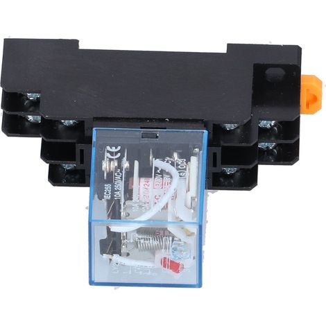 Relais de puissance électromagnétique LY2NJ à 8 broches avec témoin lumineux sur embase pour moteurs et relais industriels 10 A AC 220 V (1/5)