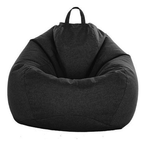Sac de canapé Lazy Housse de Canapé Inclinable Tissu Housses de Fauteuil Housse de Chaises sans Remplissage Siège Pouf Feuilletée Tatami Salon Meubles (Noir, 60x75cm) (1/5)