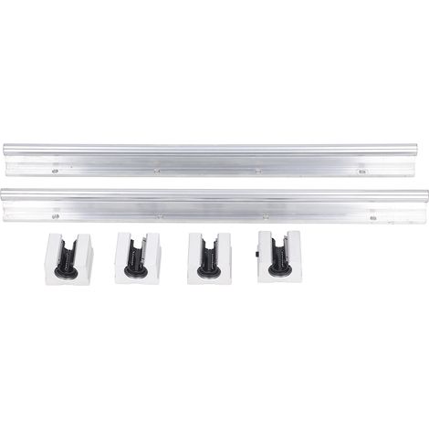 Lot de 6 glissières linéaires SBR12UU avec bloc coulissant, fonctionnement précis et fluide pour machines de précision. (1/5)