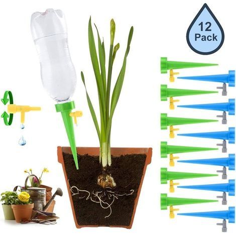 12Pcs Irrigation Goutte à Goutte Kit, Arroseur Automatique Plantes, d'arrosage Automatique Avec Vannes de Régulation, Débit D'eau Réglable,Pour Jardin Intérieur ou Extérieur (1/5)