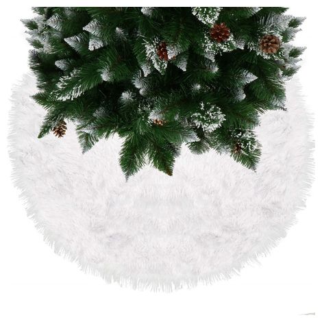 Teppich für den Weihnachtsbaum, 72 cm, weiß, flauschig, Geschenkmatte. (1/5)