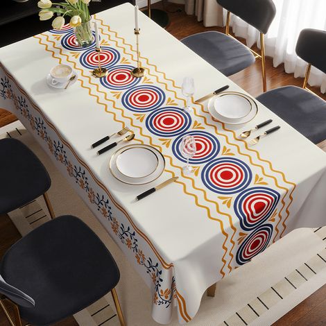 Nappe Américaine Rétro Imprimé Floral PVC - 110x160cm Table Basse (1/3)