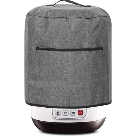 Housse De Protection Pour Robot, 38.7x38CM Housse Anti-Poussière Pour Autocuiseur Sac De Protection Rond Avec Poche Et Poignée Couverture De Poêle Frite L'air Pour Friteuse Air Cuiseur Riz Électrique (1/5)
