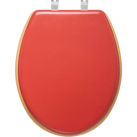 Abattant WC en Bois Rose Nacarat et Naturel (1/5)