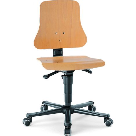 Chaise de travail Solitec 2 sur roulettes Bois 9208-3000 (1/5)