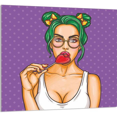 GLASPLATTE FÜR KÜCHE 65x60 Frau (1/5)