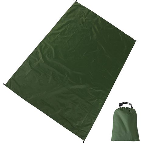 Revêtement imperméable vert argenté, 230140CM, sans accessoires. Tente de plage multifonctionnelle, imperméable et protectrice contre le soleil, avec camouflage extérieur, tente portable pour les sec (1/5)