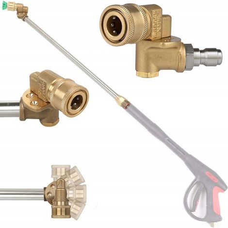 Adattatore Girevole per Ugello 1/4" – Compatibile con Idropulitrici Rosfix, Lavor  Pressione Max 4500 PSI  Materiale in Rame Durevole