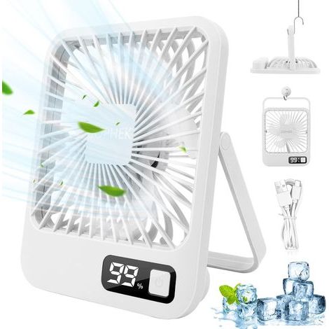 Ventilateur de bureau silencieux, ventilateur de bureau USB, mini ventilateur, angle réglable, petit ventilateur de bureau (1/3)