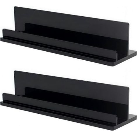 Schallplattenständer aus Acryl, schwarz, mit kratzfester Oberfläche, 2er-Set. (1/5)