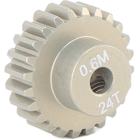 Pignon en alliage d'aluminium 3.175mm 0.6M pour voitures RC 1/8 1/10, 24 dents, haute résistance et durabilité