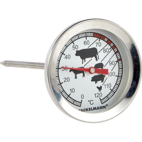 Fackelmann Termometro per Carne, Acciaio Inox, Argento, 11 cm (1/3)