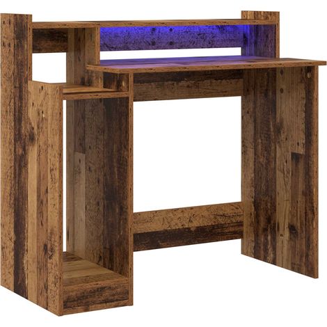 Maison Exclusive - Schreibtisch mit Regal Altholz 97 x 45 x 90 cm
