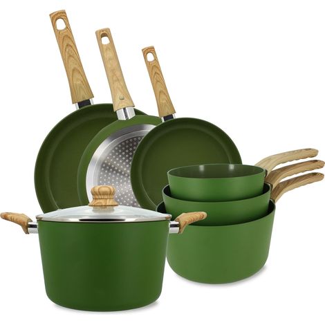 Batterie de cuisine 7 pièces en aluminium, COLORAMA