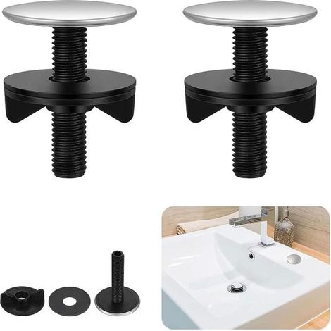 2-teiliger Wasserhahn-Abdeckstopfen, Spülbecken-Abdeckstopfen, Edelstahl-Wasserhahn-Abdeckstopfen, Küchenspülen-Abdeckstopfen, Spülbeckenzubehör, 12–40 mm (1/5)