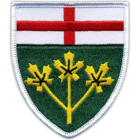 Escudo de armas de Ontario - Parche termoadhesivo - Parche/insignia/emblema bordado