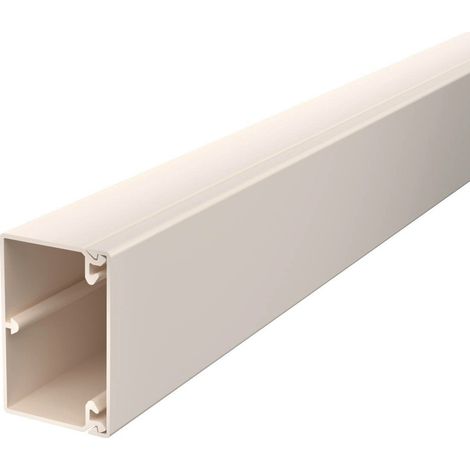 OBO Bettermann Canal de pared y techo con perforación en el fondo 40x60x2000 Cloruro de polivinilo blanco crema RAL 9001, 6020887