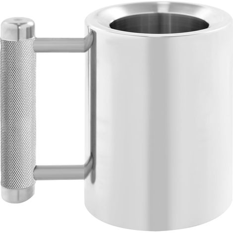 18LBS Heavy Duty Stainless Steel Fitness Water Cup 304 Food Grade 300ml Capacity Multifunctional Strength Training Dumbbell Cup for Arm Shoulder Muscle Toning Fitness Gym Office Home Use (1/5)