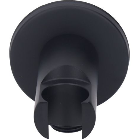 Support de pommeau de douche réglable en cuivre, barre de douchette pour salle de bain, noir rond