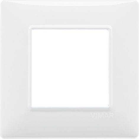 Placca Vimar Plana 2 moduli bianco in tecnopolimero 14642.01