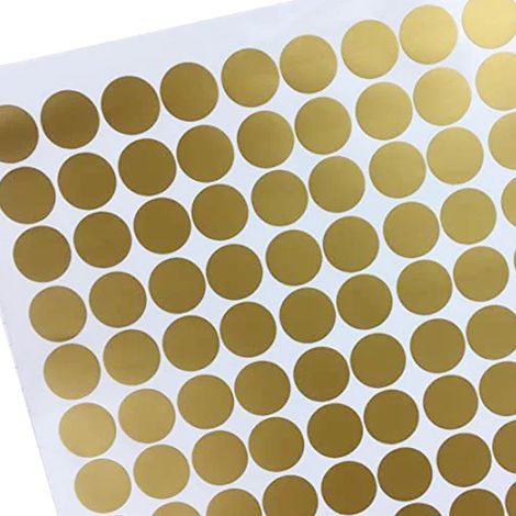 100 Autocollants Muraux Pois Or Décoration Salon Chambre Bureau PVC (1/5)