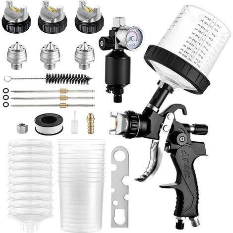 Kit de pistolet à peinture pneumatique HVLP pour meubles et automobiles (1/5)