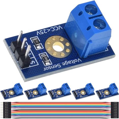 Spannungssensormodul – 6 Stück – DC 0–25 V – für Arduino – mit Dupont-Kabel (1/5)