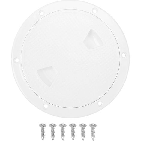 Ortviai Trappe d'inspection marine antidérapante détachable en ABS blanc 6 pouces pour bateau et yacht (1/5)
