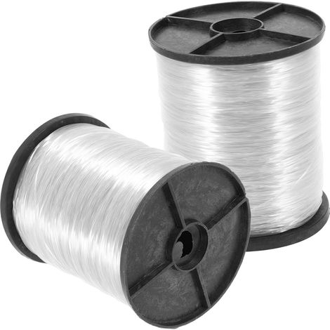 2 rouleaux de fil invisible pour suspension cadres, pêche et (1/5)
