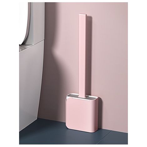 Brosse WC Brosse WC avec support à séchage rapide pour salle de bain WC Compact Rose MNS (1/3)