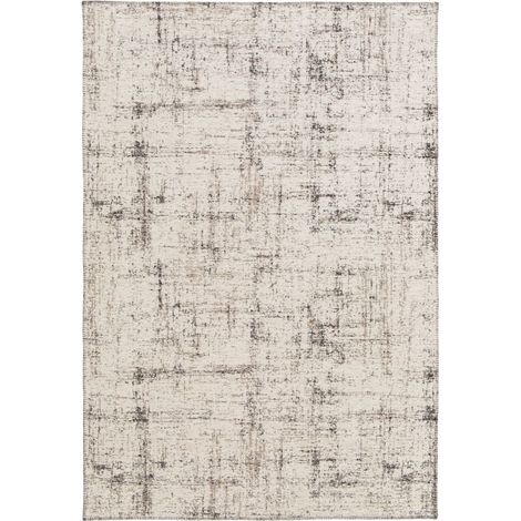 BOBOCHIC - Tapis poils ras MAGGIE motif abstrait 160x230 Beige/Crème (1/5)