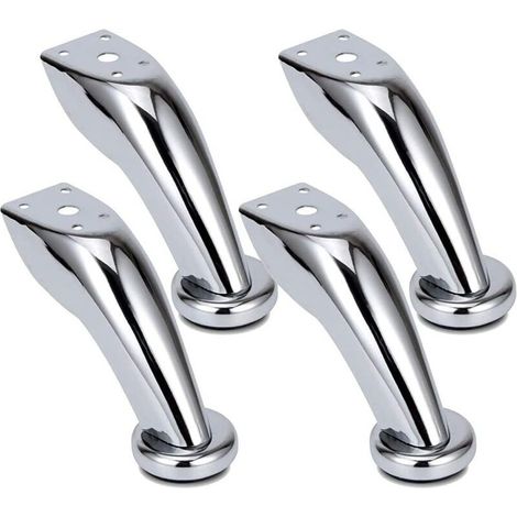 Pieds Canapé Épais Acier Inoxydable, 4 Pièces Pieds de Meubles, Pieds Chromé, Meubles Armoire Lit Canapé Pieds, pour Canapés, Chaises, Tabourets, Armoires (1/5)