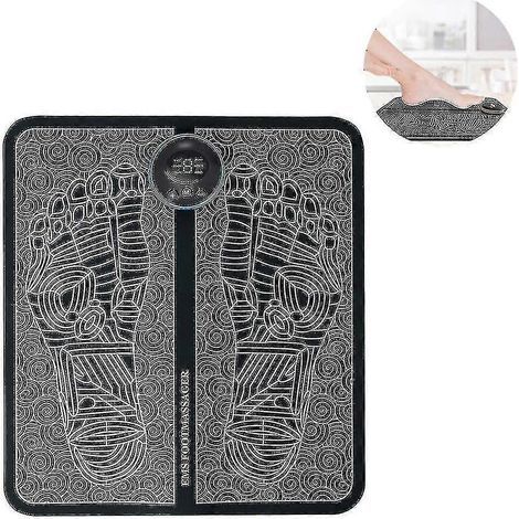 Elektrisches Fußmassagegerät, EMS-Kissen, Beinformung, 6 EMS-Pulsmodi, 9 Intensitätsstufen, bioelektrische Massage, faltbare und tragbare, per USB aufladbare Matte (1/5)