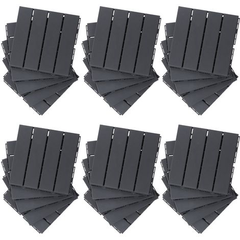 30pcs Entrolocking Tile Tile étanche du coussin de plancher de drainage PP 30x30cm pour le patio (1/5)