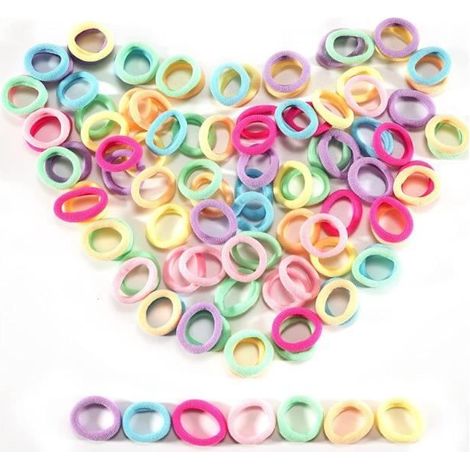 Élastiques à Cheveux - Non Marqué - 100 Pièces - Coton Élastique - Noir - 2mm de Largeur (1/4)