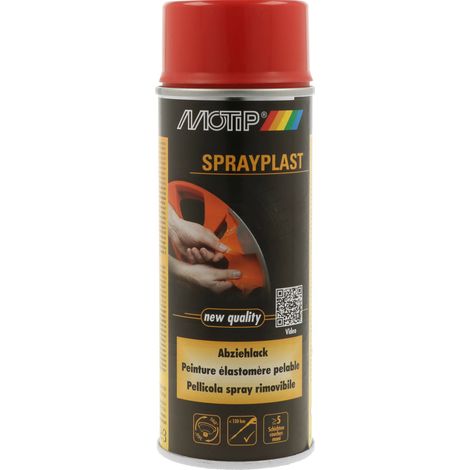 Peinture Elastomere Pelable Rouge Spray Plast 400ml Motip