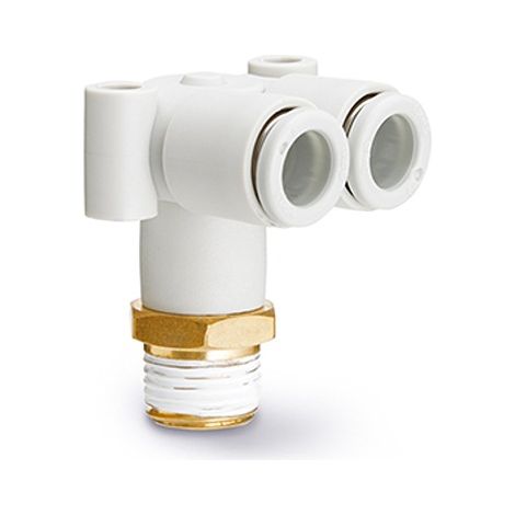 Raccord coudé SMC KQ2 vers Mâle M5 4 mm ( Prix pour Sachet de 10 )