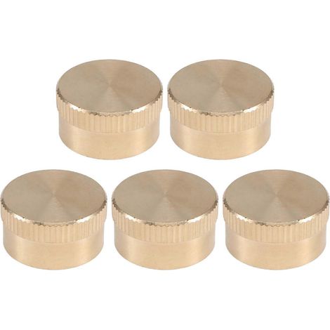 Lot de 5 bouchons de recharge en laiton massif pour bouteilles de propane de 450 g (1 lb), bouchons étanches et protecteurs pour réchauds de camping. (1/5)