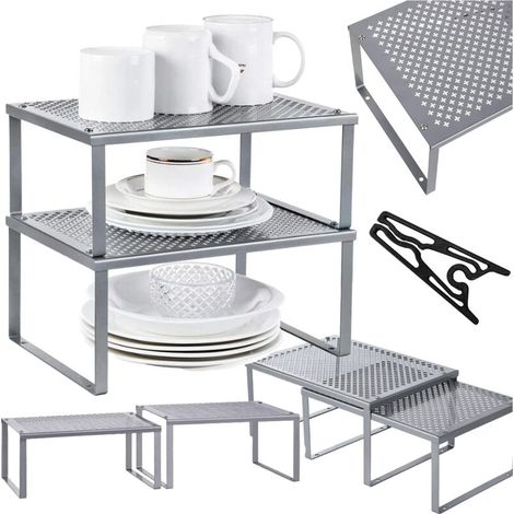 Etagère pour assiettes, étagère de comptoir, étagère de cuisine, ENSEMBLE d'épices (1/5)