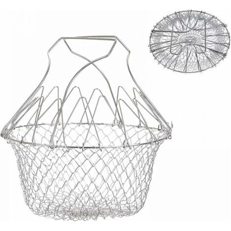 Panier à Frire, Panier a Salade Tamis Cuisine Inoxydable Fry Extensible Chef Panier Cuisine (1/5)